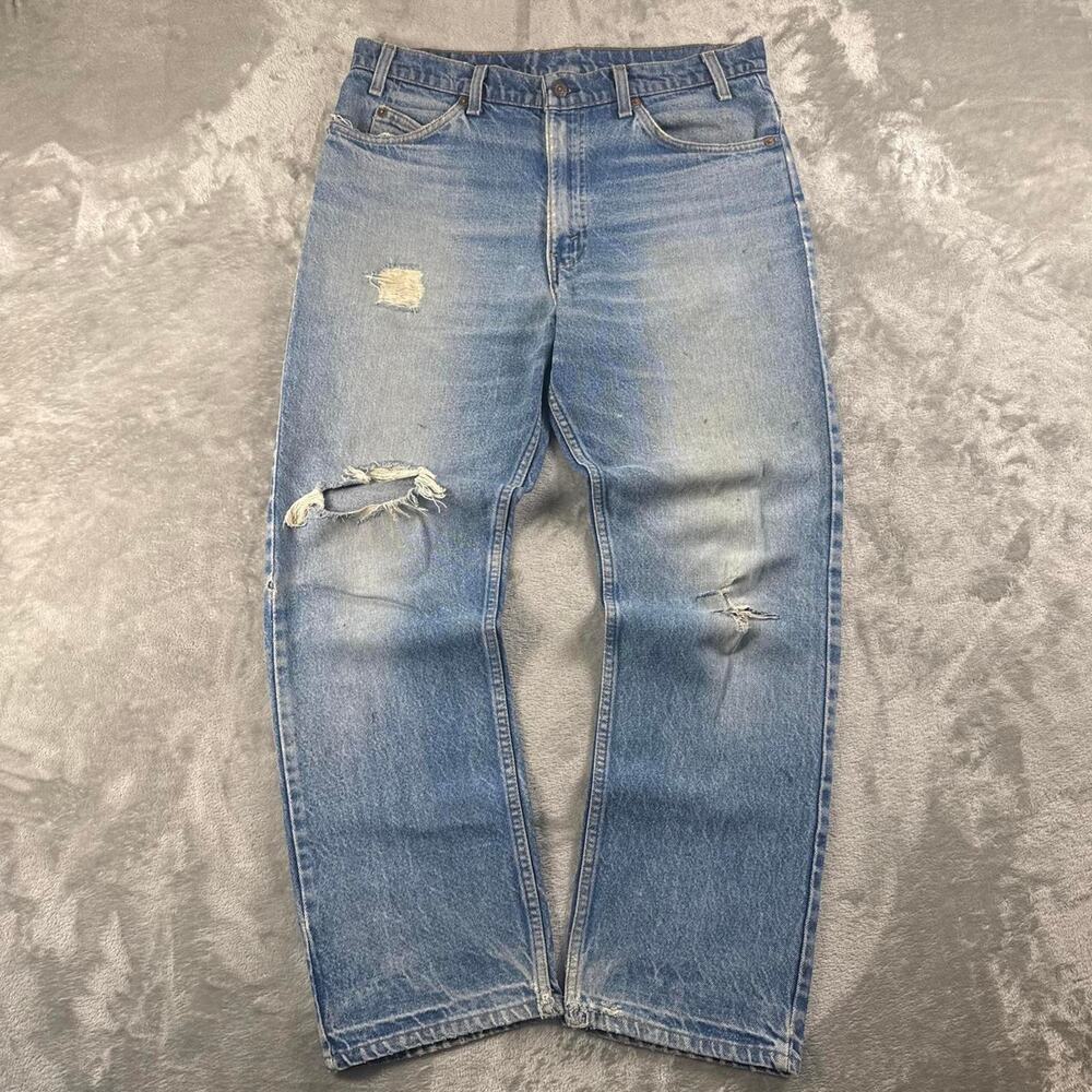 Vintage 80s Levi’s 575 Orange Tab Jeans Men’s 36x30 Actual 34x29 USA Distressed